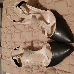 Tahari Brandy Two Tone Strappy Heels